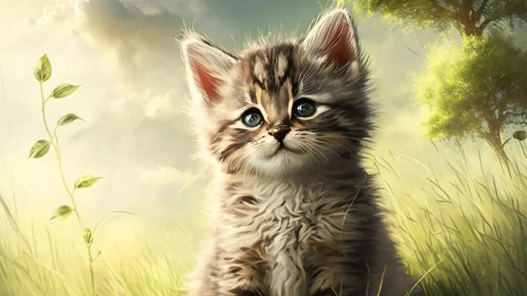 Katze auf der Wiese