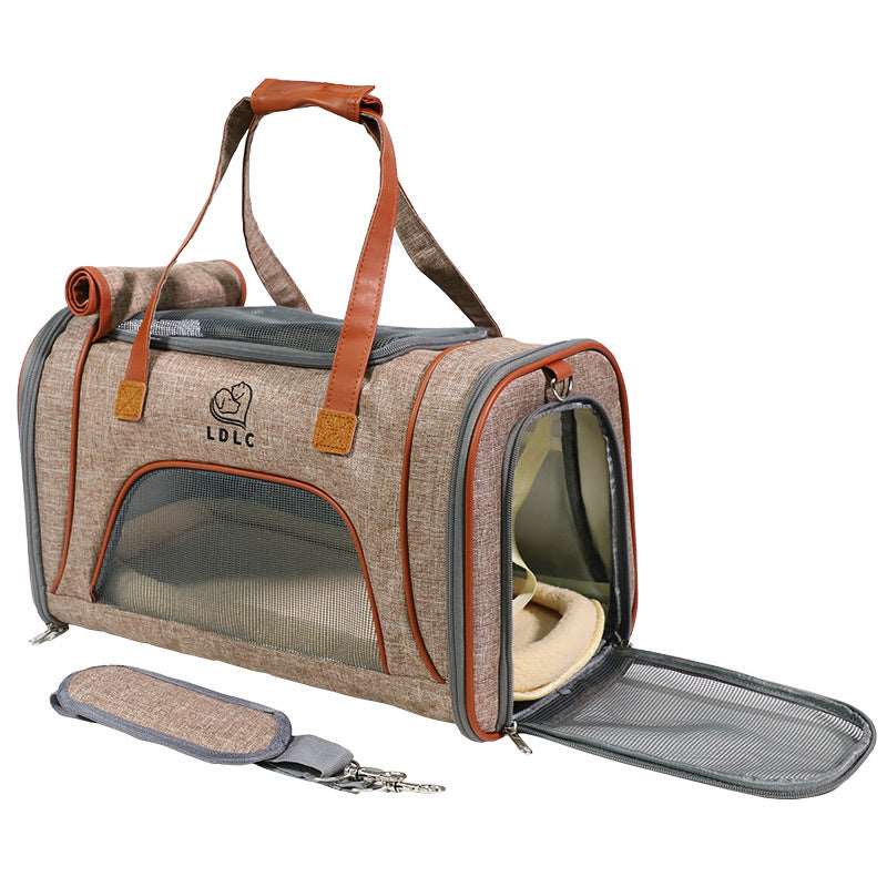 Hundereisetasche in Kurkuma