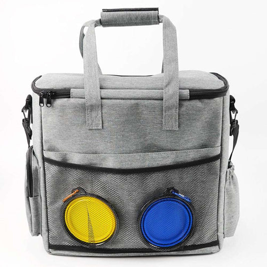 Haustierreisetasche mit 2 faltbaren Näpfen