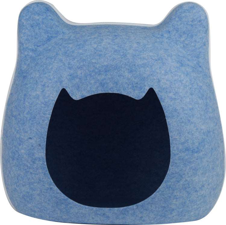 Filz Katzhöhle Katzenbett in hellblau