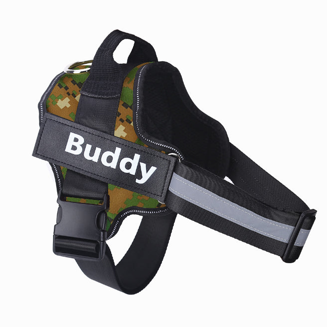 Personalisierbares Hundegeschirr in Camouflage