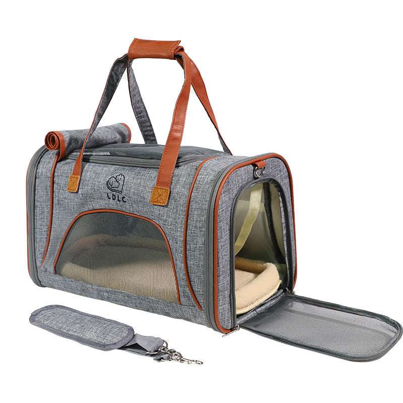Hundereisetasche in Dunkelgrau