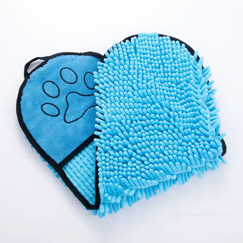 Haustier Badehandtuch in Blau