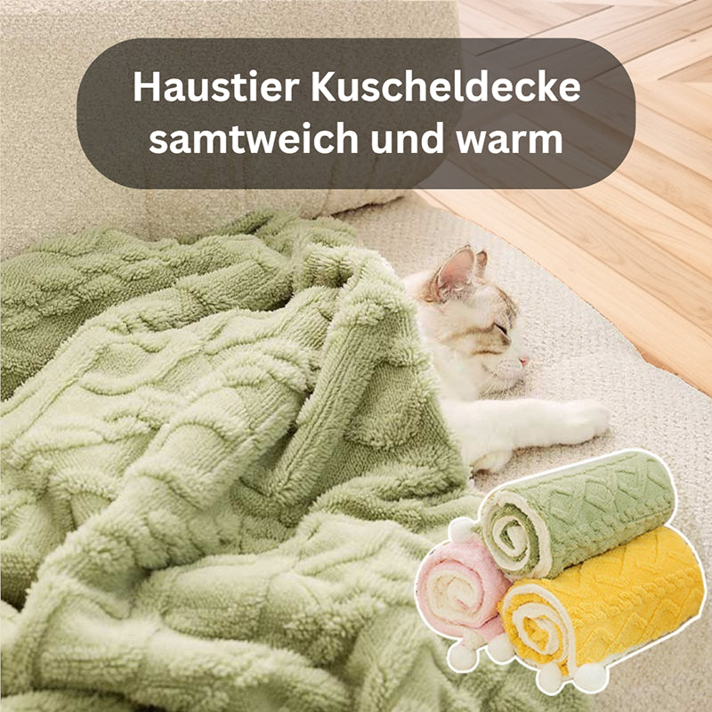 Warme plüschige Haustierdecke