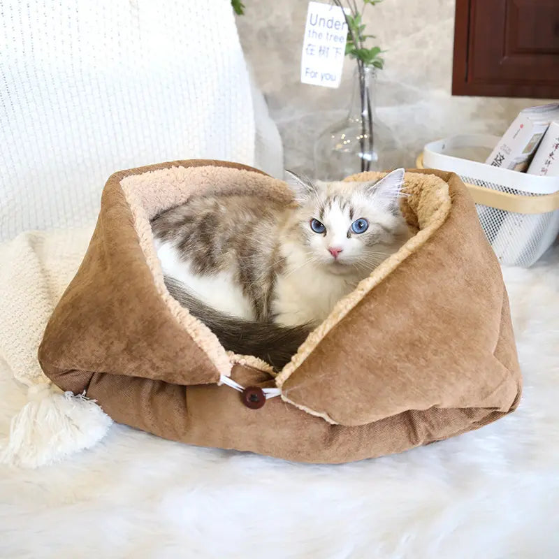 Winter Katzennest für Wärme