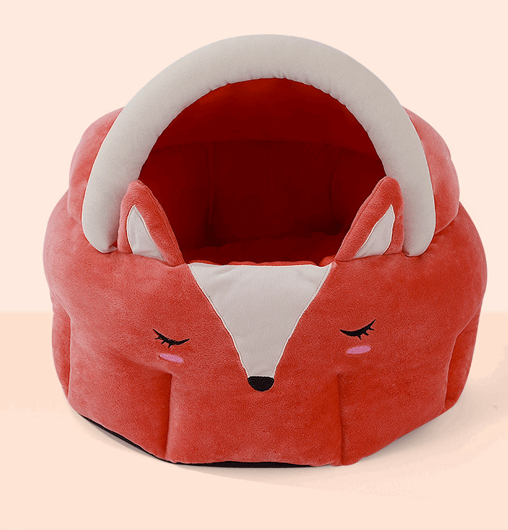 Fuchs-Design kuscheliges Katzenbett Nahaufnahme