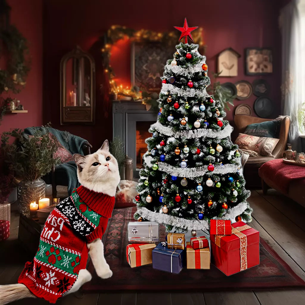 Pfotige Weihnachten Haustierpullover