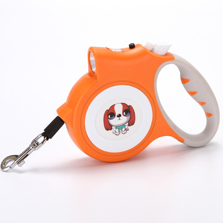 Hundeleine mit Licht in Orange