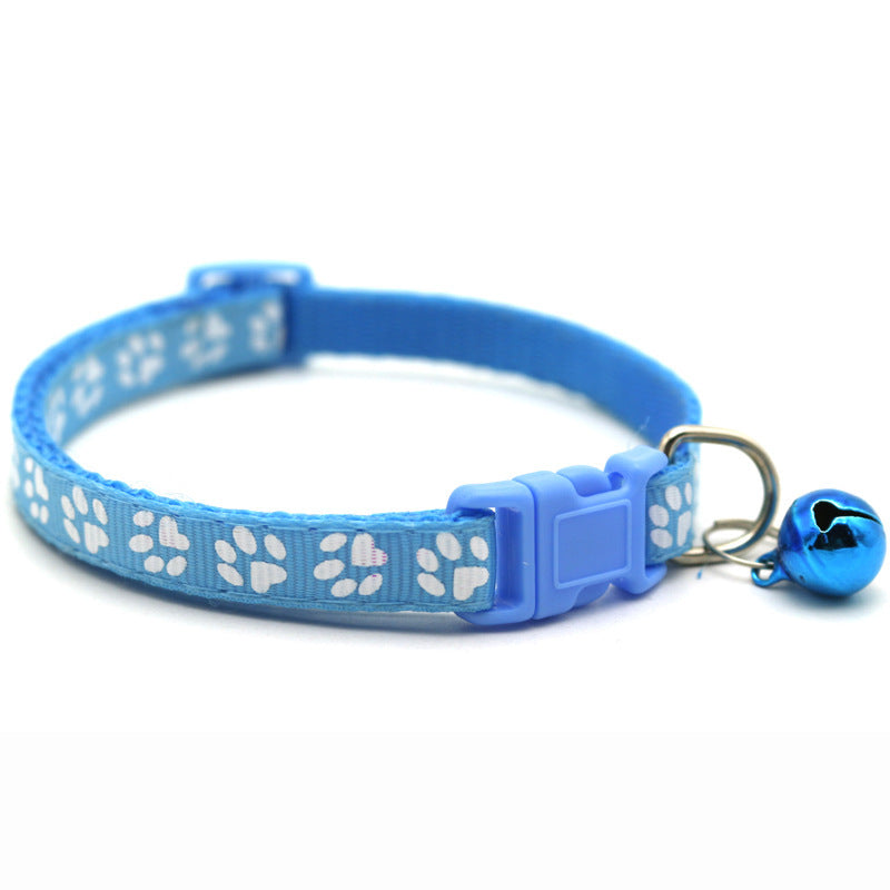Katzenhalsband mit Glöckchen himmelblau