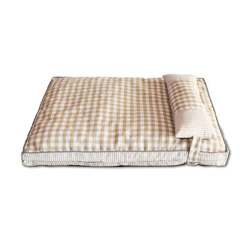 Hundematte mit Kissen in Khaki