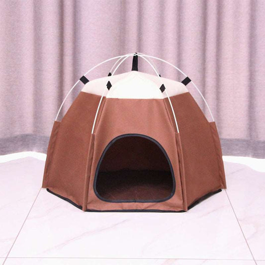 Katzen-Campingzelt braun