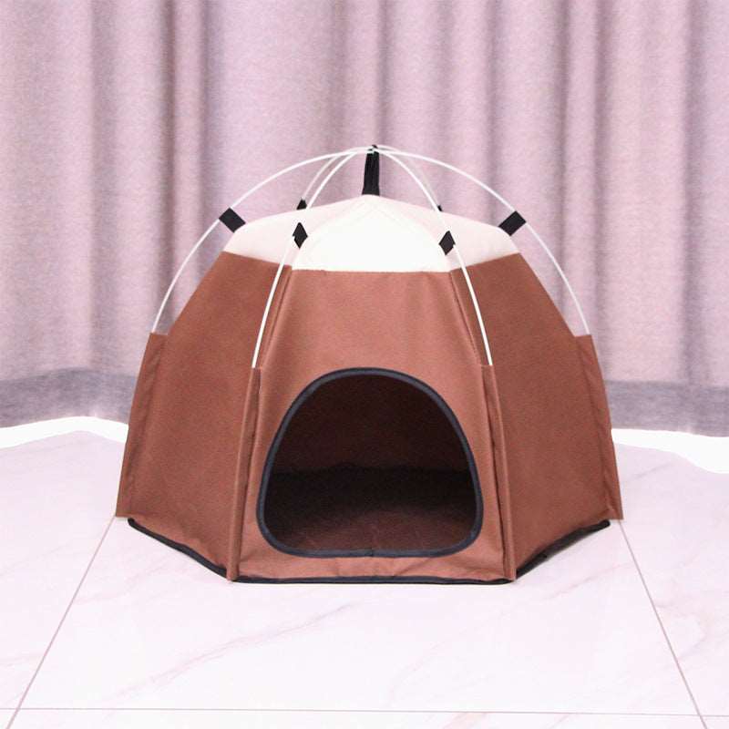 Katzen-Campingzelt braun