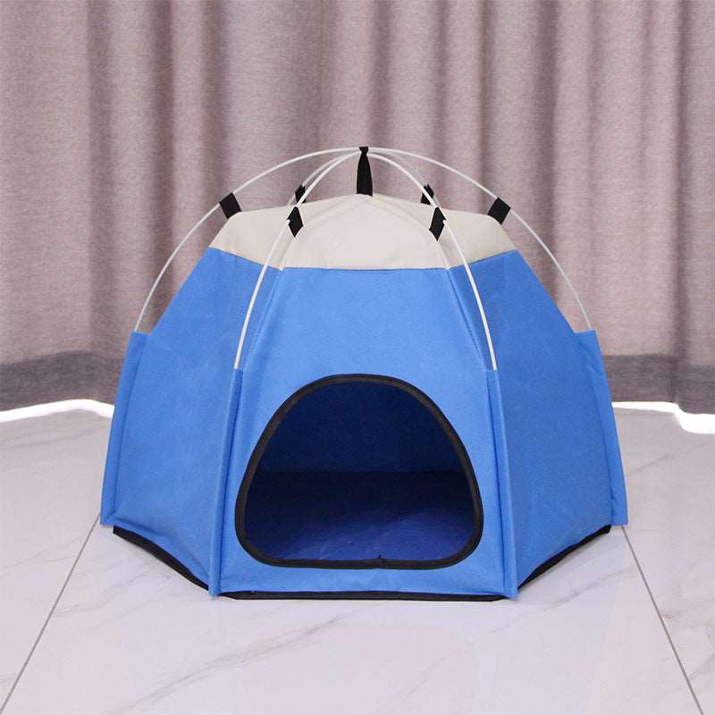 Katzen-Campingzelt blau