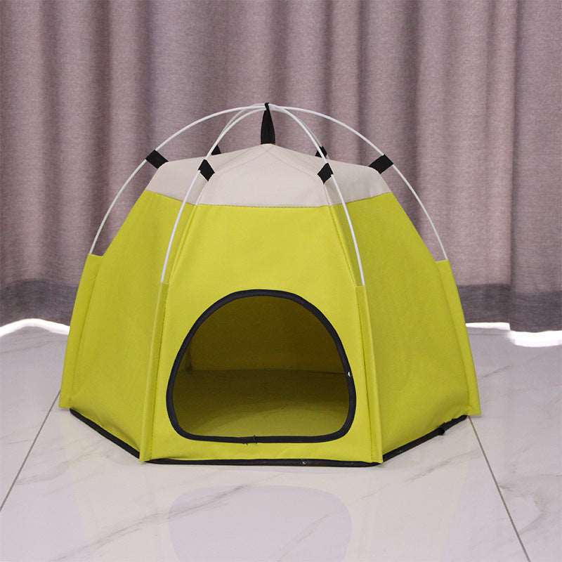 Katzen-Campingzelt gelb