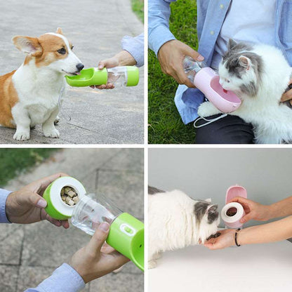 Hundewasserflasche in Gebrauch