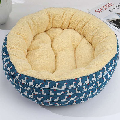Hundebett blau mit Entenmotiv