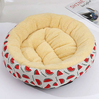 Hundebett weiss mit Melone tropical