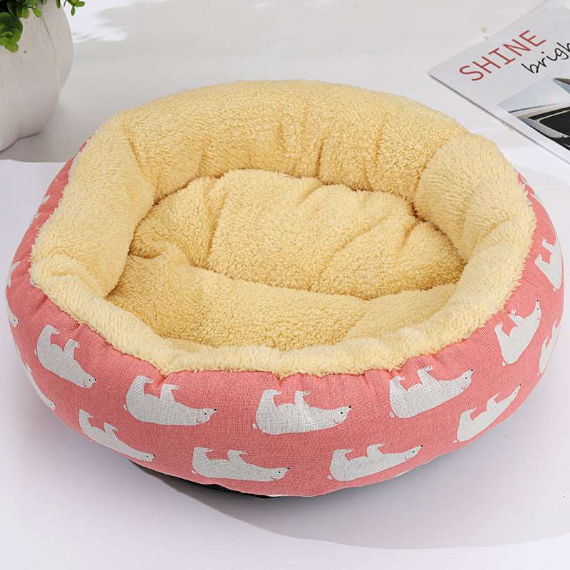 Hundebett pink mit Eisbären