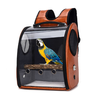 Vogeltransportrucksack Schoko