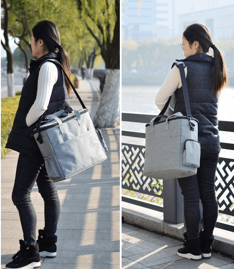 Haustierreisetasche getragen