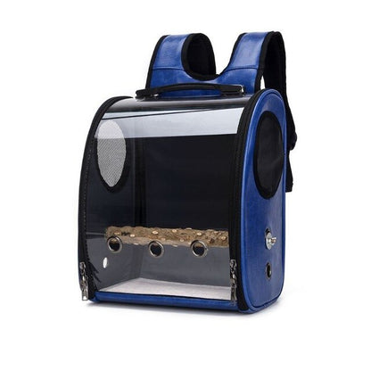 Vogeltransportrucksack in Blau