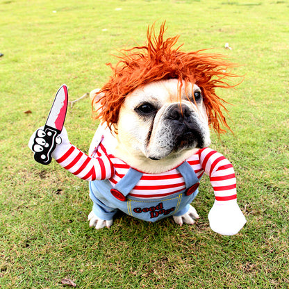 Halloween Hundekostüm Chucky 