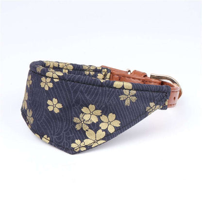 Hundehalsband mit Bandanatuch in Blau