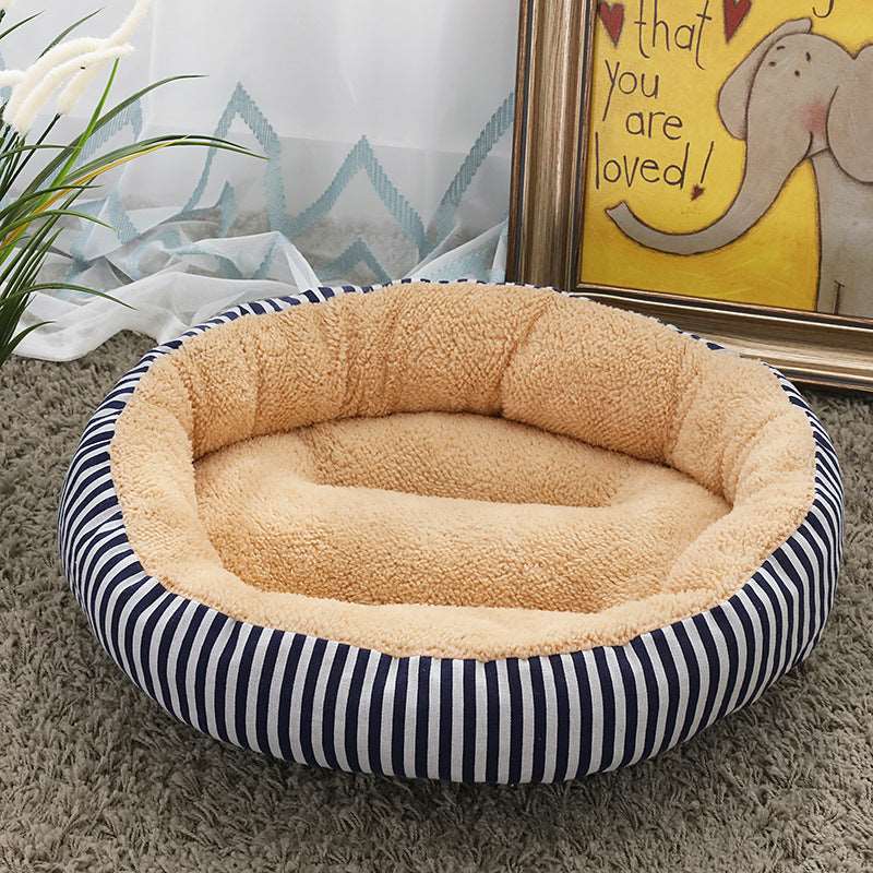 Hundebett schwarz weiss gestreift