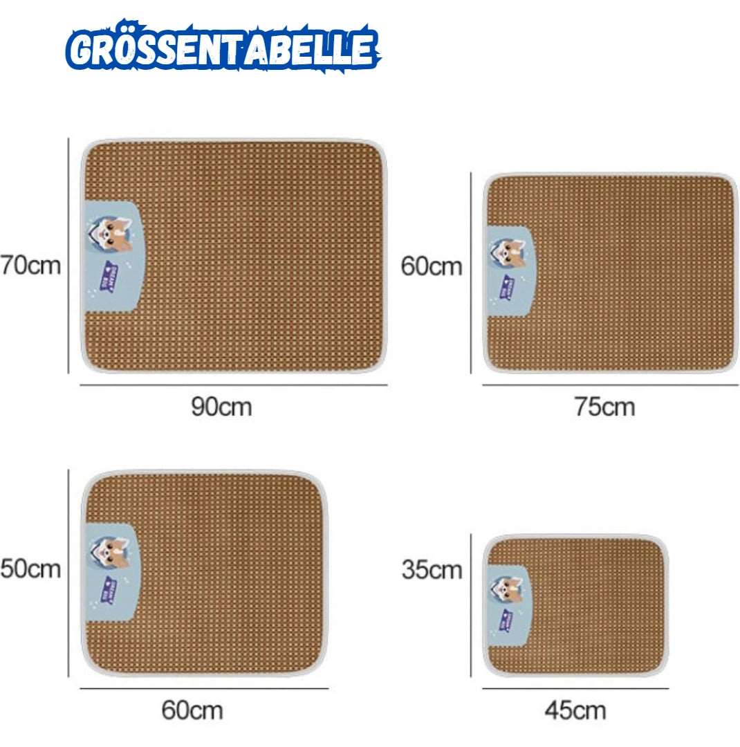 Hundekühlmatte Größentabelle