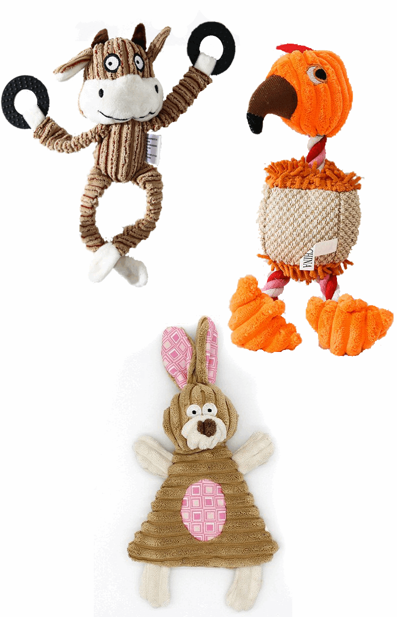 Hundekauspielzeug Sets- Lustige Tiere