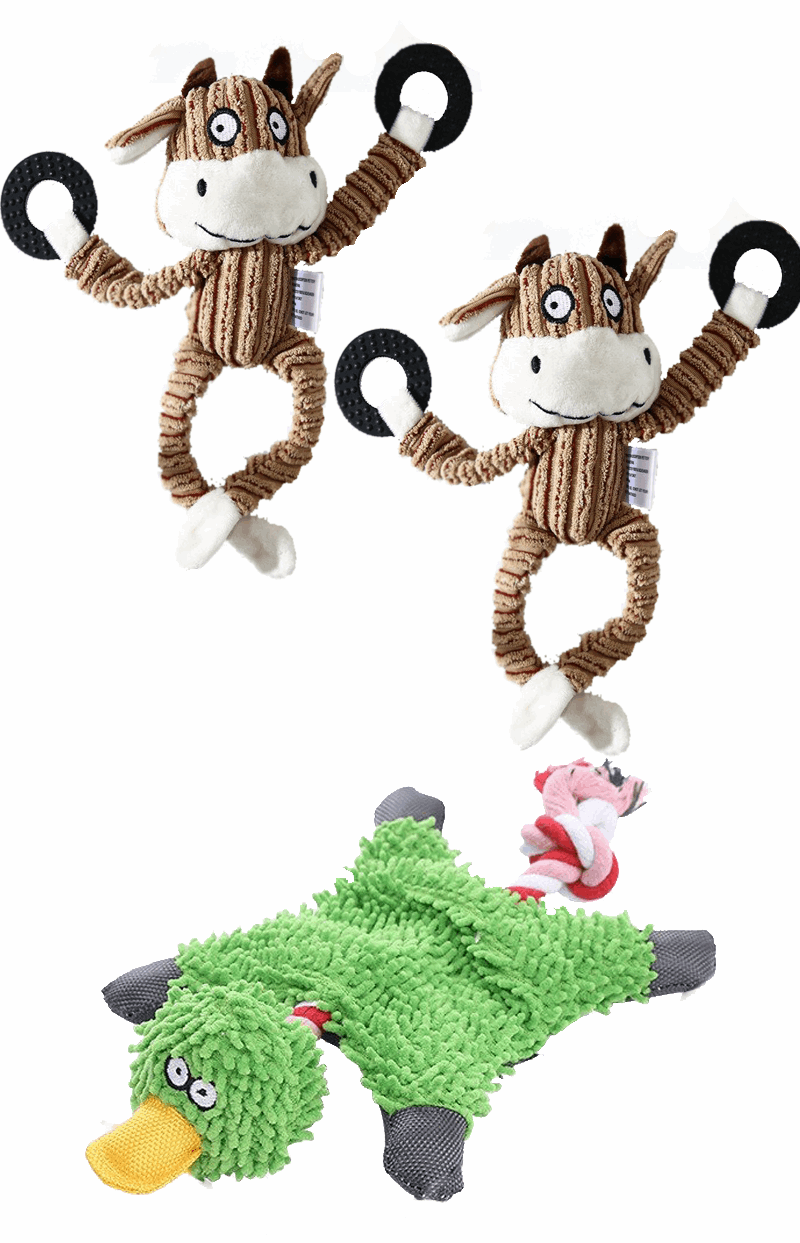 Hundekauspielzeug Sets- Lustige Tiere