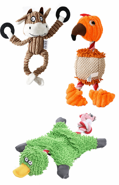 Hundekauspielzeug Sets- Lustige Tiere