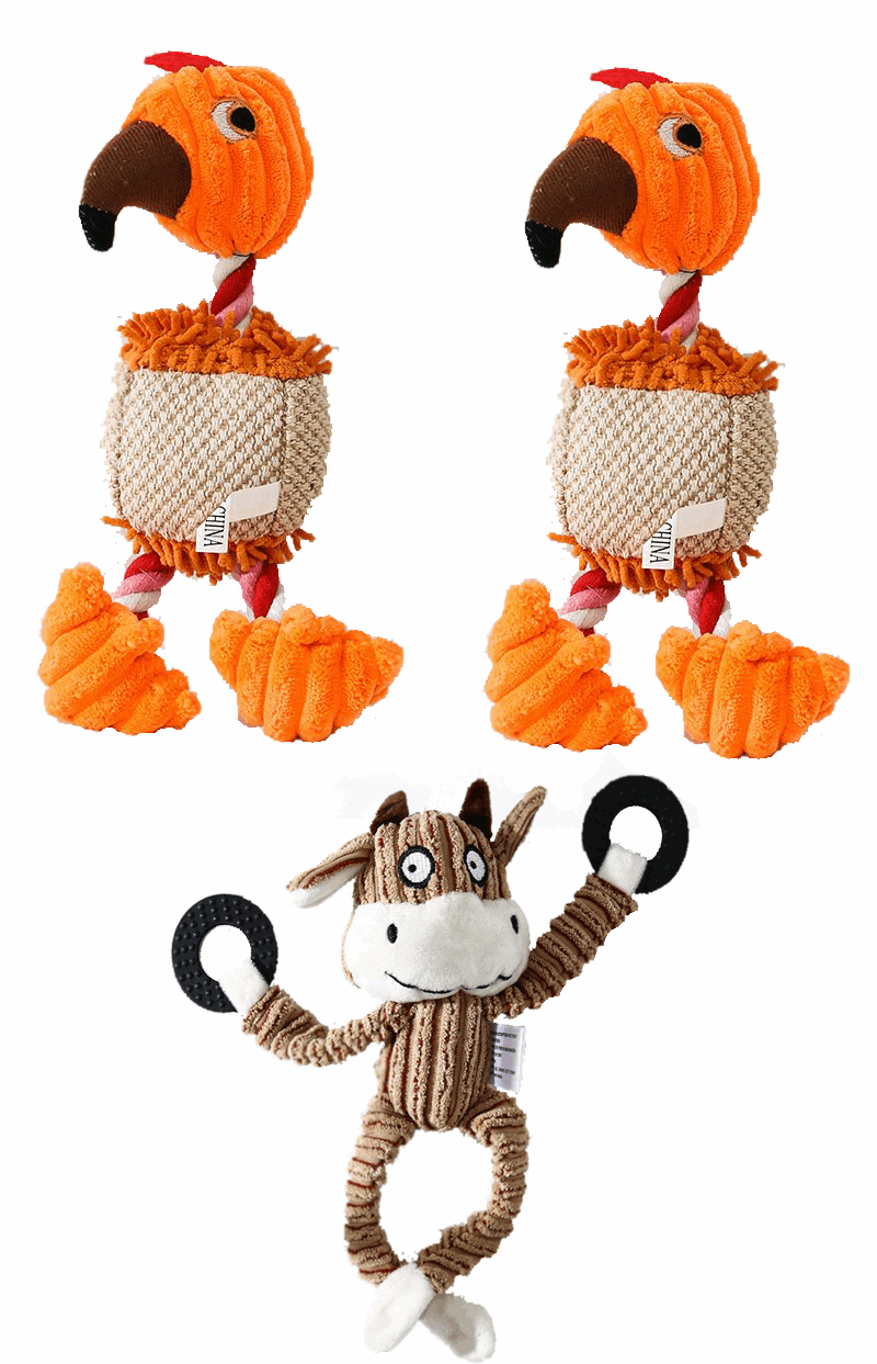 Hundekauspielzeug Sets- Lustige Tiere