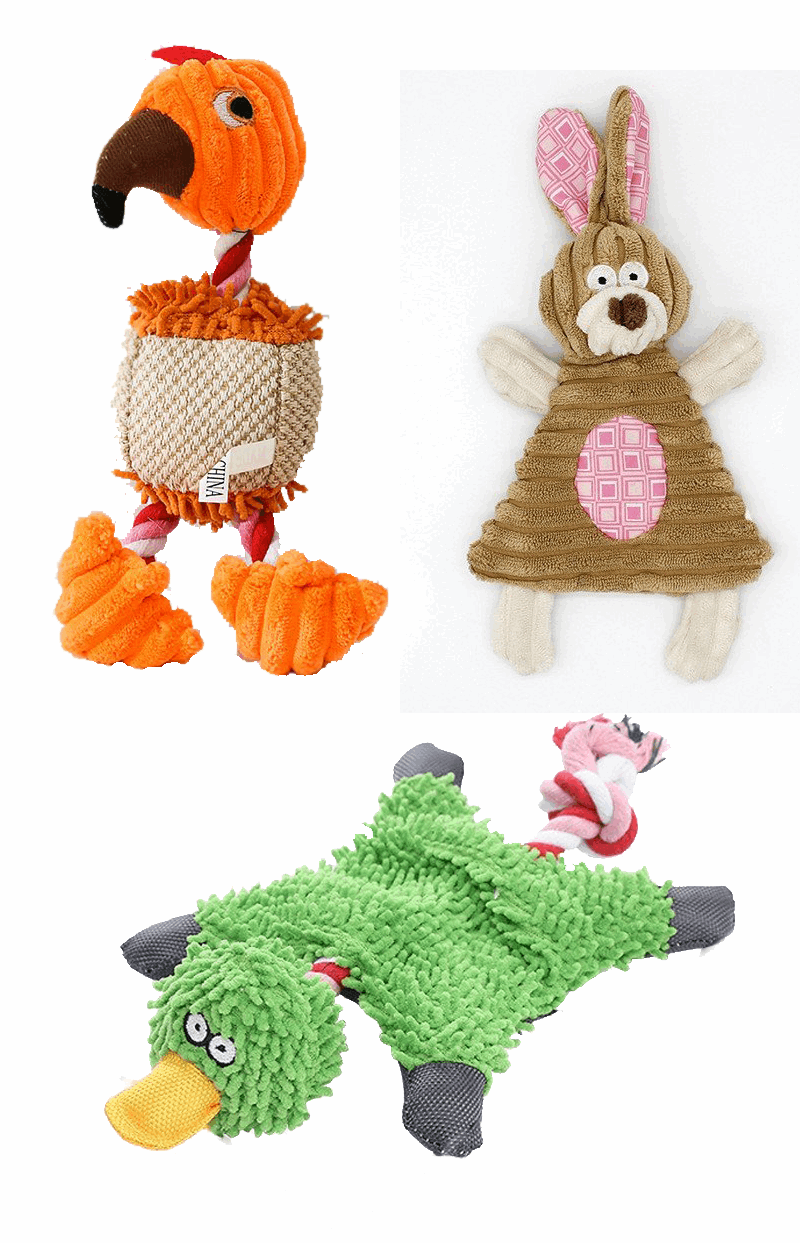 Hundekauspielzeug Sets- Lustige Tiere