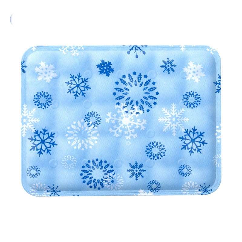 Katzenkühlmatte mit Schneeflockenaufdruck