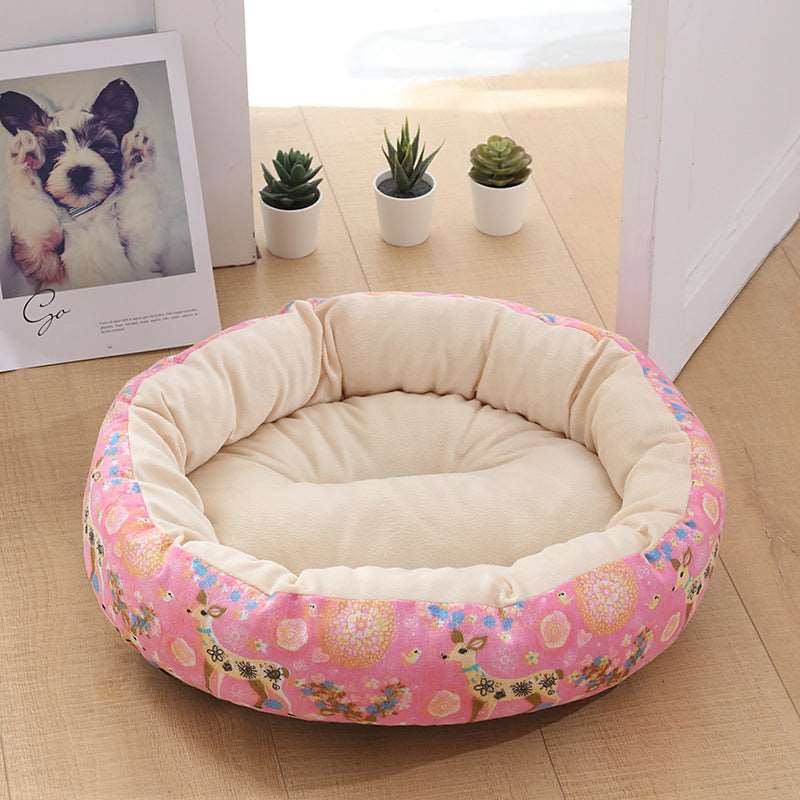 Hundebett Pink süße Rehsticker