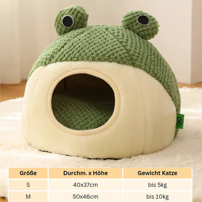  Katzenhöhle im Frosch Design Größenangaben