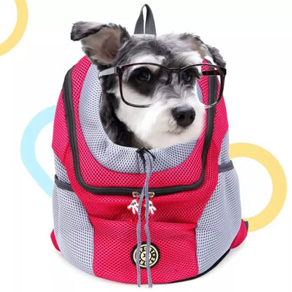 Hunderucksack in Pink mit Hund
