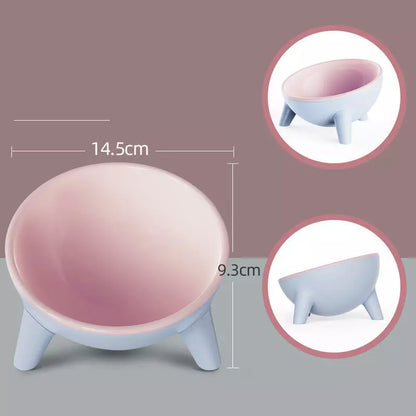 Katzennapf im ergonomischen Design in Rosa