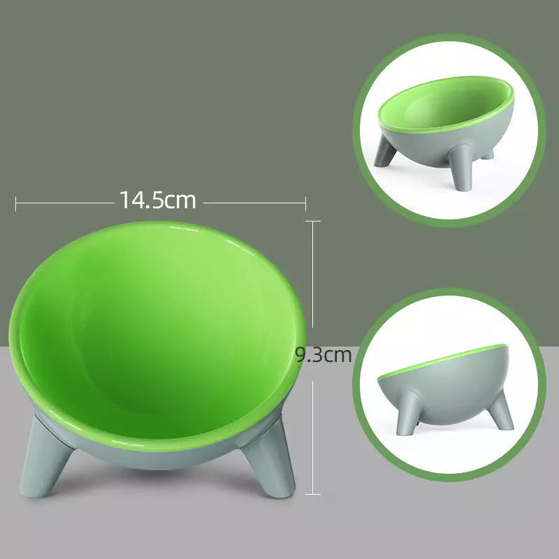 Katzennapf im ergonomischen Design in Grün