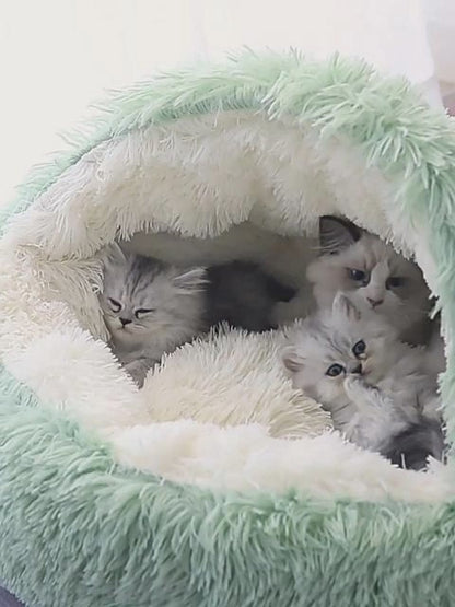 Samtweiche Kuschelhöhle für Hunde und Katzen