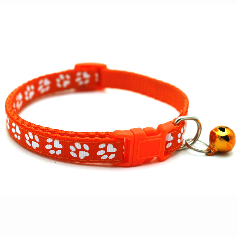 Katzenhalsband mit Glöckchen Orange