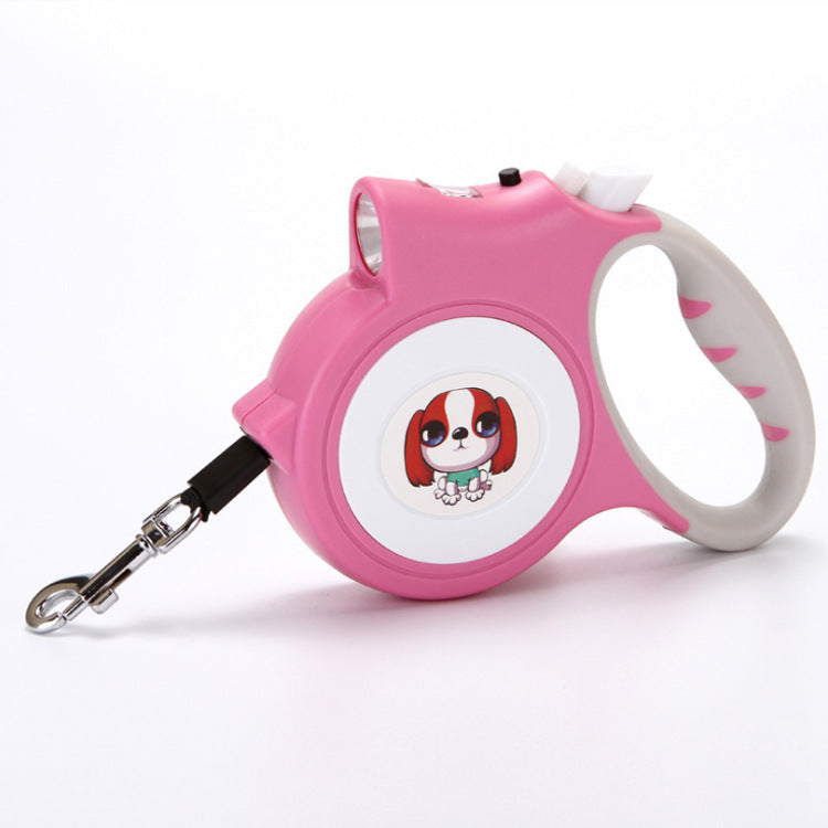 Hundeleine mit Licht in Pink