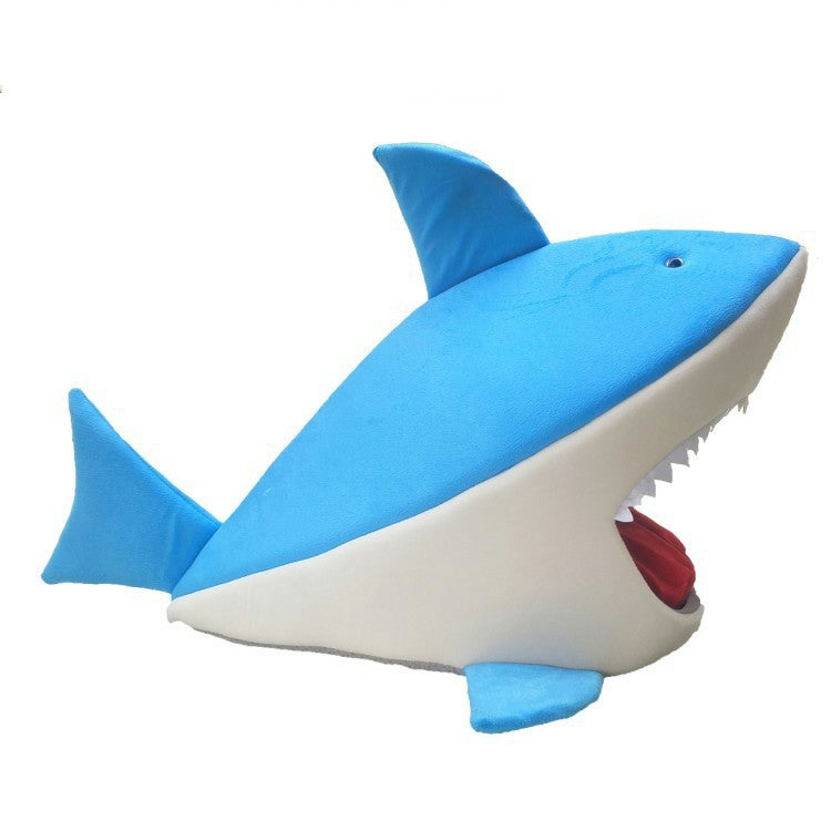 Haifisch Katzenbett Blau