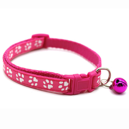 Katzenhalsband mit Glöckchen Rosarot