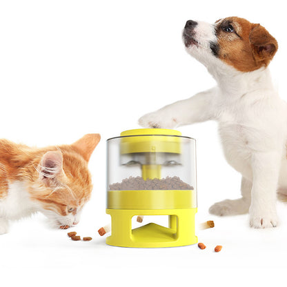 Hundefutterspender gelb und rund